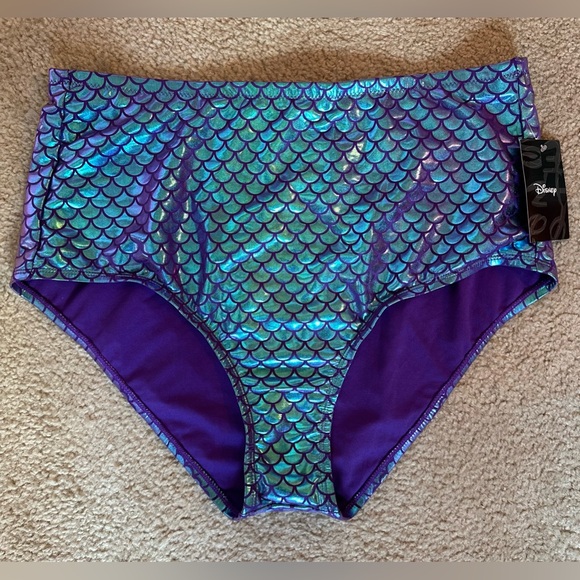 Hot Topic Sz 1 Disney The Little Mermaid Ariel Swim Bottoms Women’s XL, 14/16 - Picture 5 of 13